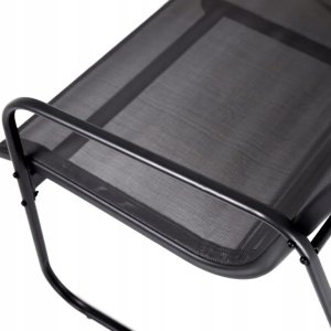 Koopman Zestaw mebli ogrodowych czarny Sofa, 2 fotele, stolik Na taras i do ogrodu 5