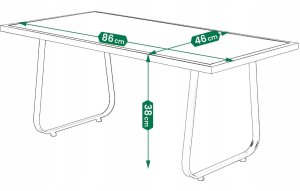 Koopman Zestaw mebli ogrodowych czarny Sofa, 2 fotele, stolik Na taras i do ogrodu 8