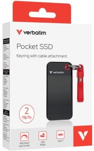 Dysk zewnętrzny SSD Verbatim Pocket SSD USB 3.2 Gen 2 2TB 16