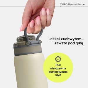Zipro Butelka termiczna 1000 ml Stainless Steel Beżowa 6