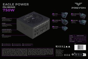 Zasilacz PREYON Eagle Power Bronze 750W (PEPB750W) 12