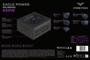 Zasilacz PREYON Eagle Power Bronze 650W (PEPB650W) 12
