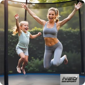 NeoSport Trampolina ogrodowa 15ft/465cm z siatką zewnętrzną i drabinką 5