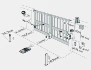 Zestaw BFT VIRGO SMART BT B20 KIT do bram dwuskrzydłowych 11