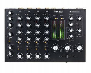 Omnitronic TRM-422 4-kanałowy Mikser Obrotowy z 3-pasmowym Izolatorem Nowy 3