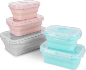Aptel NILS NC4105 POJEMNIK LUNCHBOX SKŁADANY RÓŻOWY 500 ML 4