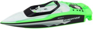 Łódź Motorówka Zdalnie Sterowana RC Biało-Zielona 15cm LEAN Toys 3