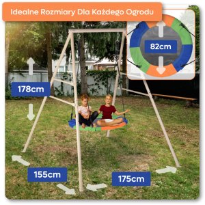 Halo-Fit Huśtawka Bocianie Gniazdo Ogrodowa Ze Stelażem Halo-Fit Fly 8