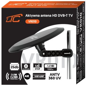 AKTYWNA ANTENA ZEWNĘTRZNA DO TV NAZIEMNEJ DOOKÓLNA 360 DVB-T 4K LTE MUX-8 13
