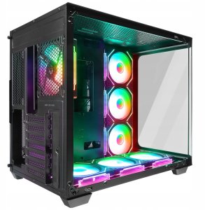 Obudowa Rampage Loopy akwarium 7x wentylator ARGB Infinity HUB czarna (LOOPY-BLACK) 5