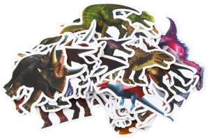 LeanToys Zestaw Naklejek Dla Dzieci Z Dinozaurami 4-7cm 50szt LEAN TOYS 2