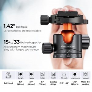 Statyw K&F Concept M1 z głowicą kulową BH-36L 12