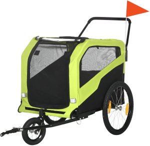Przyczepka Rowerowa Dla Zwierząt Zielona 170x77x90cm PAKO D00-168V00GN 5
