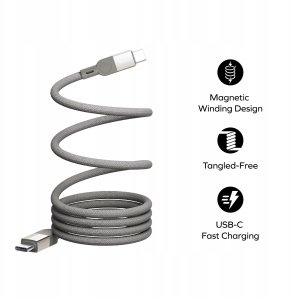 Kabel USB Momax USB-C - USB-C 2 m Beżowy (4894222074989) 2
