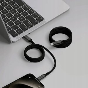 Kabel USB Momax USB-C - USB-C 2 m Beżowy (4894222074989) 4