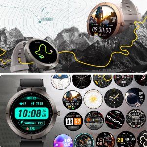 SMARTWATCH ZEGAREK Z GPS MENU PL ROZMOWY SPORT PULS IP68 SMART WATCH AMOLED 12
