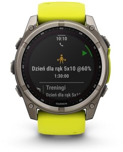 Zegarek sportowy Garmin Fenix 8 Solar Sapphire Żółty  (010-02907-21) 5