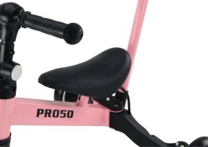Rower Trójkołowy PRO50 Rowerek Z Rączką Do Prowadzenia Różowy 4