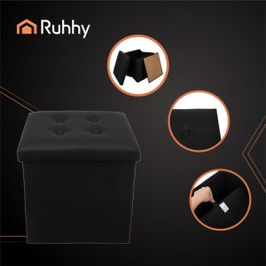Ruhhy Pufa składana czarna 25779 6