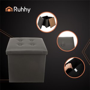 Ruhhy Pufa składana szara 25780 4