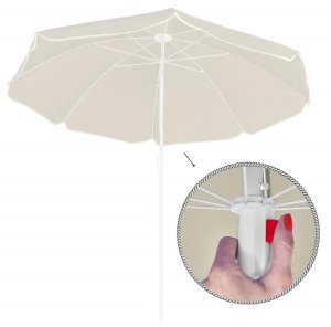 Parasol plażowy z pokrowcem, składany parasol do ogrodu, beżowy UNIWERSALNY 3