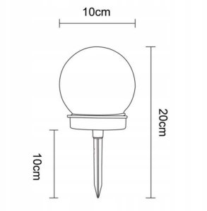 VOLTENO LAMPKA SOLARNA PLASTIK KULA 10cm STELLATO 8
