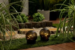 VOLTENO LAMPKA SOLARNA PLASTIK KULA 10cm STELLATO 9