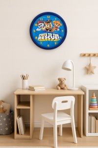 Kids Euroswan Zegar Ścienny na Ścianę Duży 25cm dla Dziecka Dzieci Psi Patrol Paw Patrol / PAW20002 4