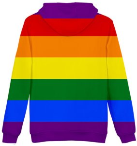 Guirca Bluza TĘCZOWA LGBT Tęcza z Kapturem Poliestrowa XL 2