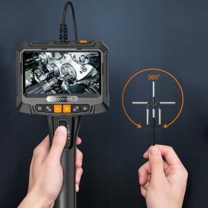 ENDOSKOP INSPEKCYJNY OBROTOWY 360 LED EKRAN 32GB SD IP67 1m KAMERA 3.9mm 4