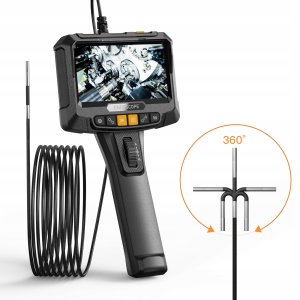 ENDOSKOP INSPEKCYJNY OBROTOWY 360 LED EKRAN 32GB SD IP67 1m KAMERA 3.9mm 10
