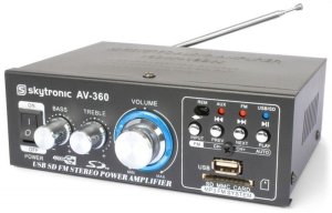Wzmacniacz 2x 40W FM USB SD SkyTronic AV360 one size 4