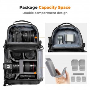 Plecak fotograficzny K&F Concept Urban Wander U02 10 l - czarny 6
