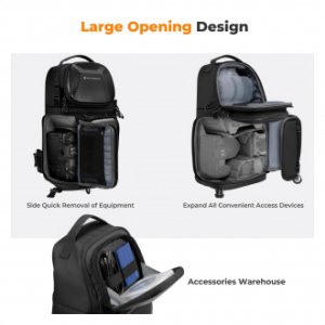 Plecak fotograficzny K&F Concept Urban Wander U02 10 l - czarny 8