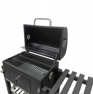 4iQ Group Duży Grill węglowy żeliwny ruszt 113,5x50x107 cm 4