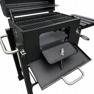 4iQ Group Duży Grill węglowy żeliwny ruszt 113,5x50x107 cm 6