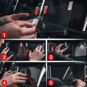 Nawigacja GPS GrizzGlass Folia matowa CarDisplay Protection do Mercedes Actros F 2021-2024 [4w1] 3