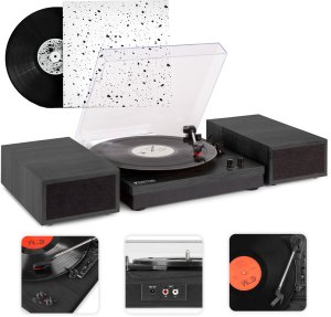 Gramofon Fenton Gramofon RP165B głośniki BT czarny one size 2