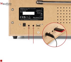 Gramofon Audizio Gramofon retro Frisco z radiem DAB brązowy one size 18