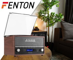 Gramofon Audizio Gramofon retro Frisco z radiem DAB brązowy one size 4