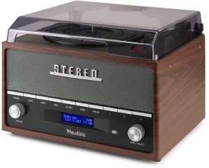 Gramofon Audizio Gramofon retro Frisco z radiem DAB brązowy one size 10