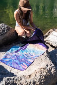 Rankšluostis PackTowl PT Personal Body Flow Print - Body - Žalia 14