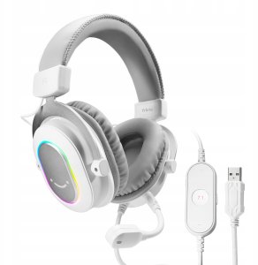 Słuchawki studyjne nauszne FIFINE H6W AmpliGame RGB dźwięk przestrzenny 7.1 13