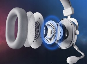 Słuchawki studyjne nauszne FIFINE H6W AmpliGame RGB dźwięk przestrzenny 7.1 17