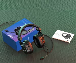 Słuchawki studyjne nauszne FIFINE H6W AmpliGame RGB dźwięk przestrzenny 7.1 20