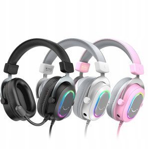 Słuchawki studyjne nauszne FIFINE H6P AmpliGame RGB dźwięk przestrzenny 7.1 5
