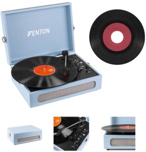 Gramofon Fenton Gramofon w walizce RP118E wejście/wyjście BT niebieski one size 2