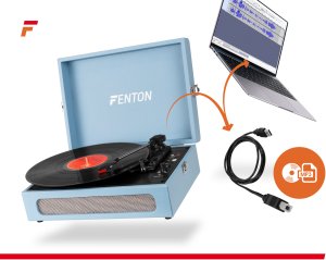 Gramofon Fenton Gramofon w walizce RP118E wejście/wyjście BT niebieski one size 23