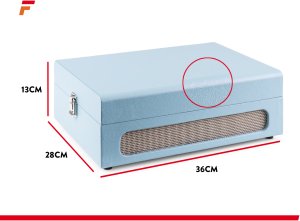 Gramofon Fenton Gramofon w walizce RP118E wejście/wyjście BT niebieski one size 24
