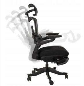 Krzesło biurowe Songmics Nario-500 Niezwykle ergonomiczny fotel biurowy z podnóżkiem i pełną regulacją 19